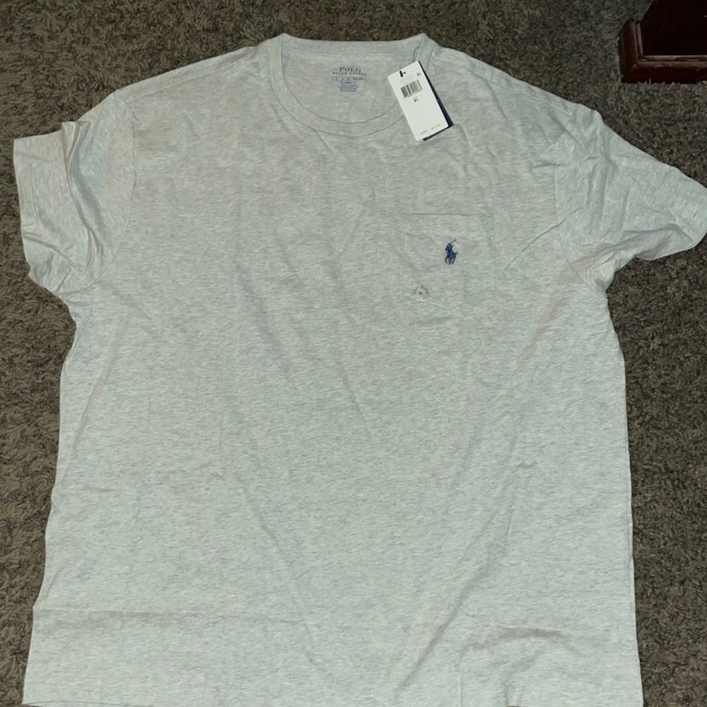 Men’s XL Polo Ralph Lauren short sleeve t shirt light gray Heather New
